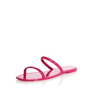 AQUA Womens Pink Comfort Rosa Bella Square Toe Slip On Jelly 9 B